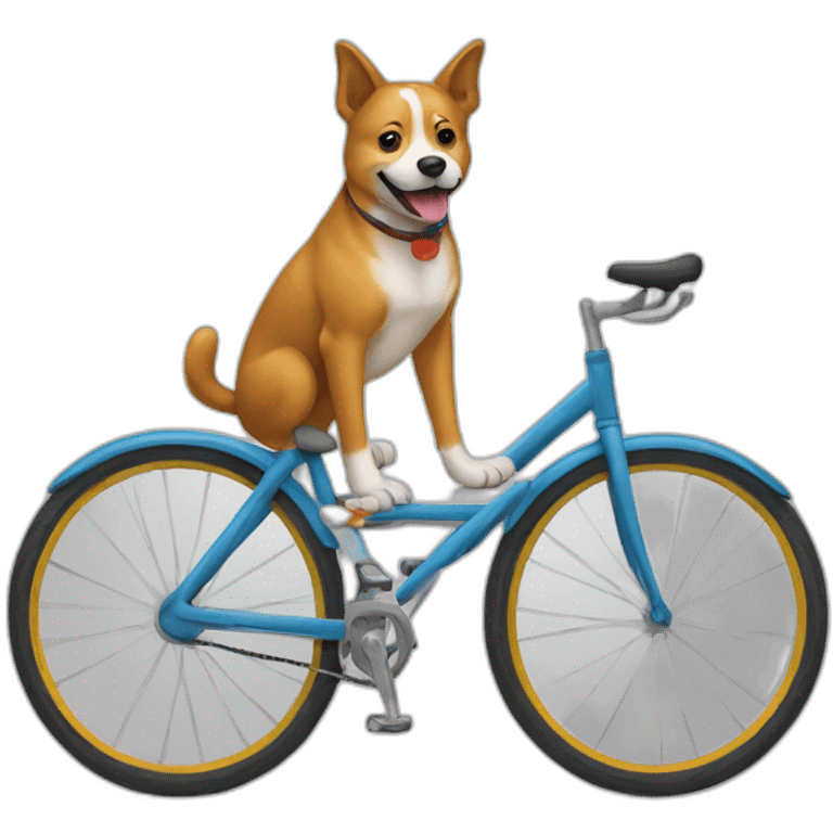 Chien sur un velo emoji