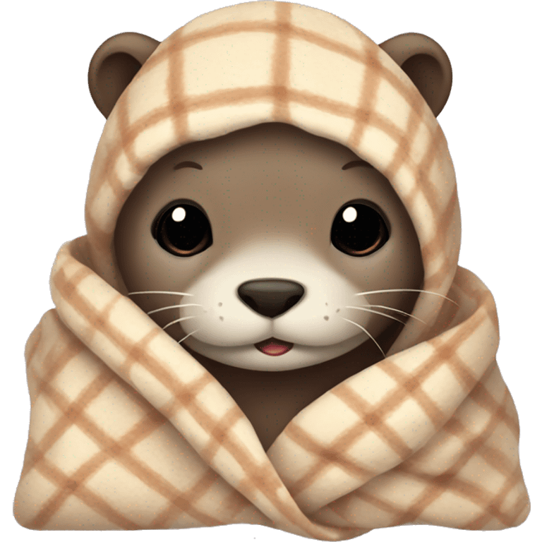 otter cozy in blanket emoji