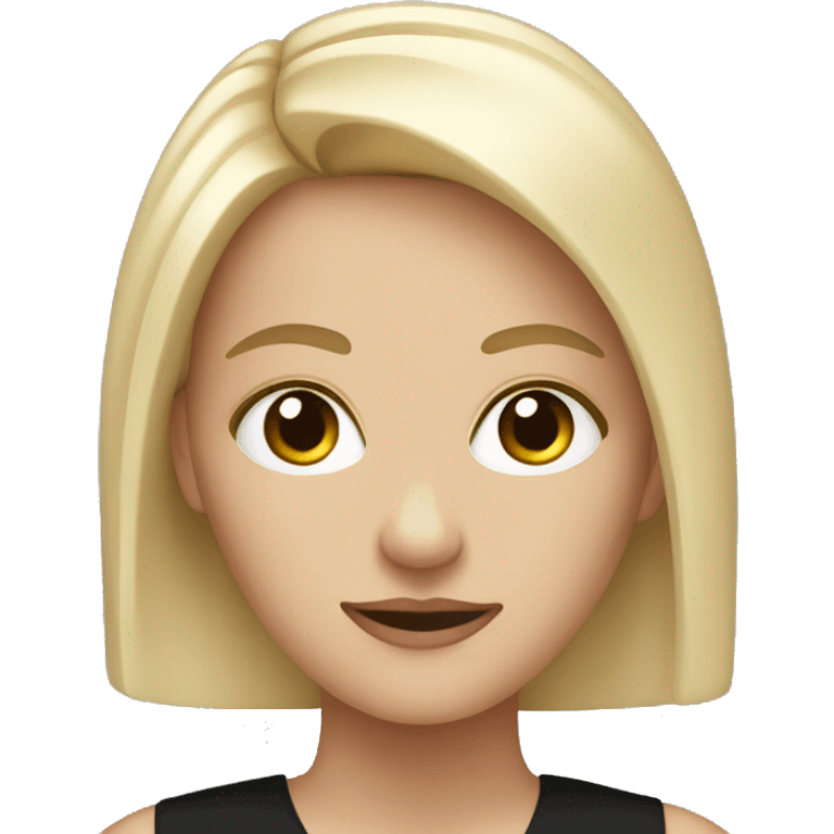 White woman with black aestetic dress emoji