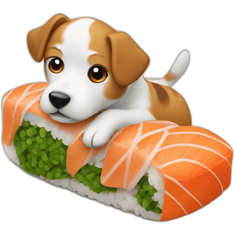 dog as a sushi emoji