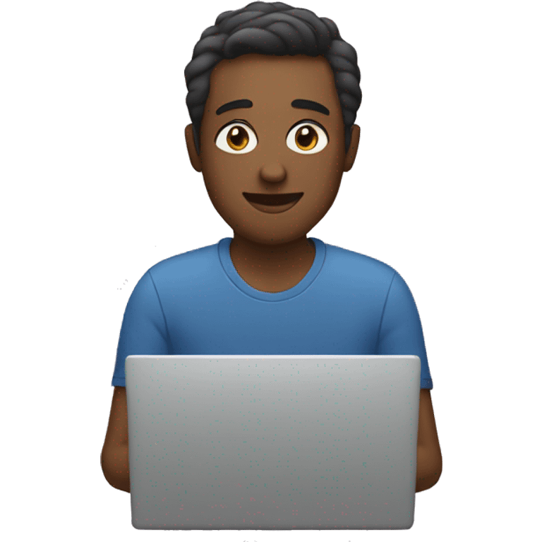 a man and a laptop emoji