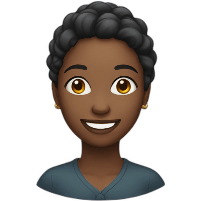 Black Woman smiling emoji