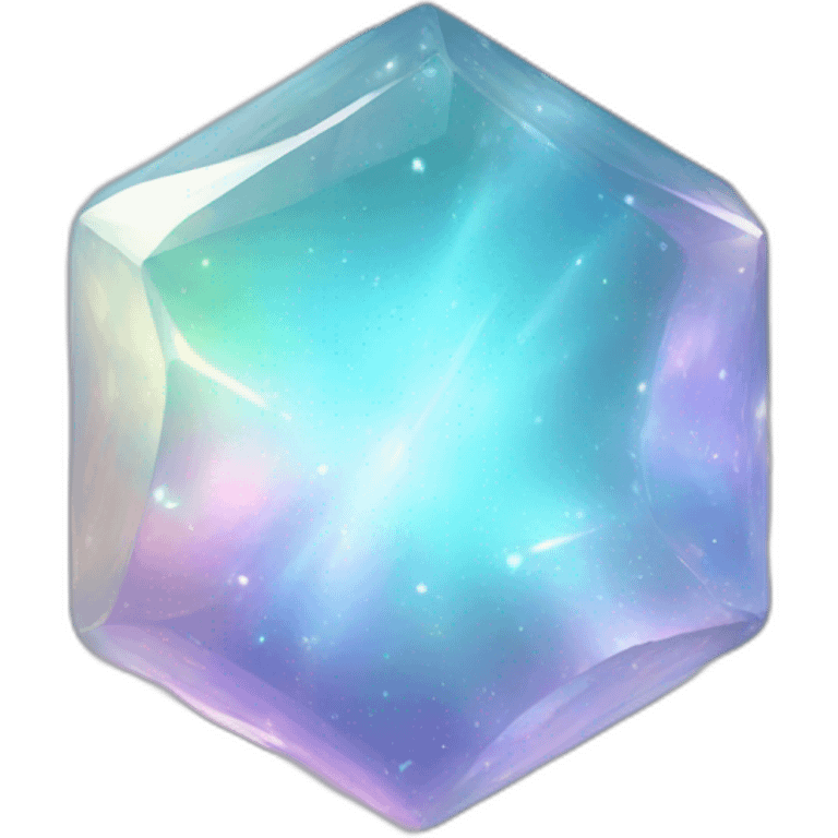 Sparkly glossy Pastel whitish iridescent glass nebula glass crystal emoji