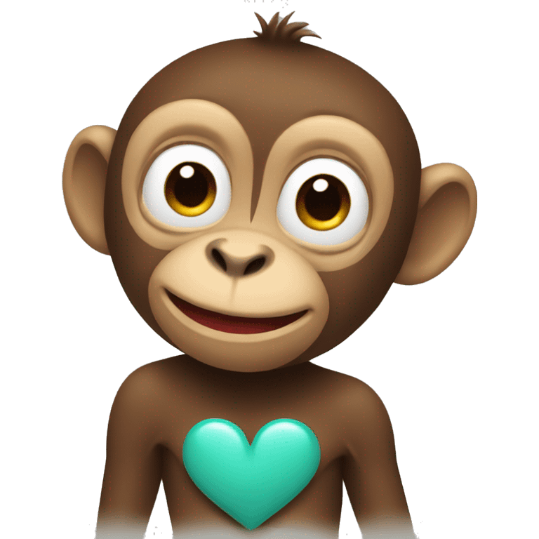 monkey with a heart emoji