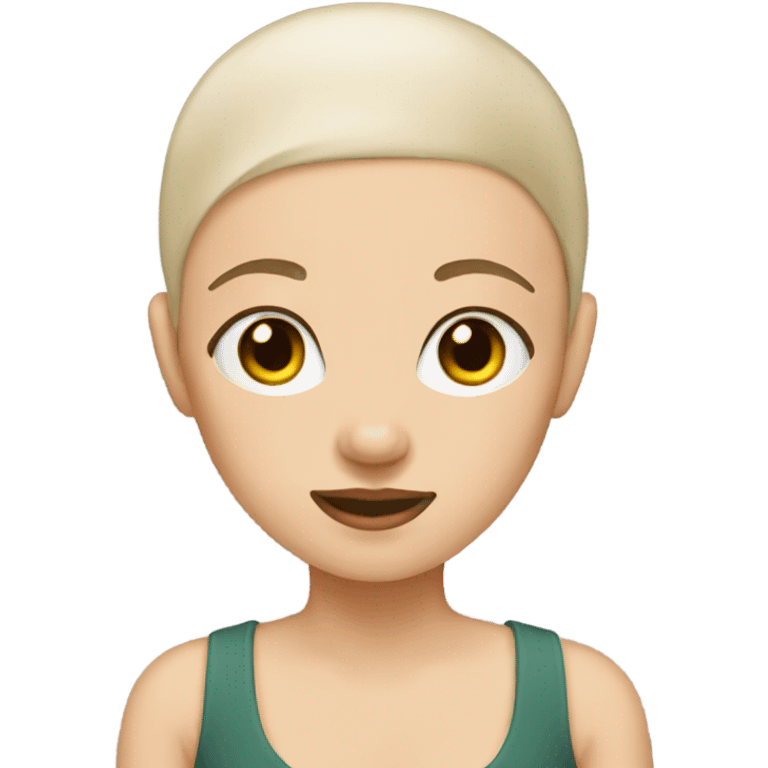 Girl with bald patches emoji