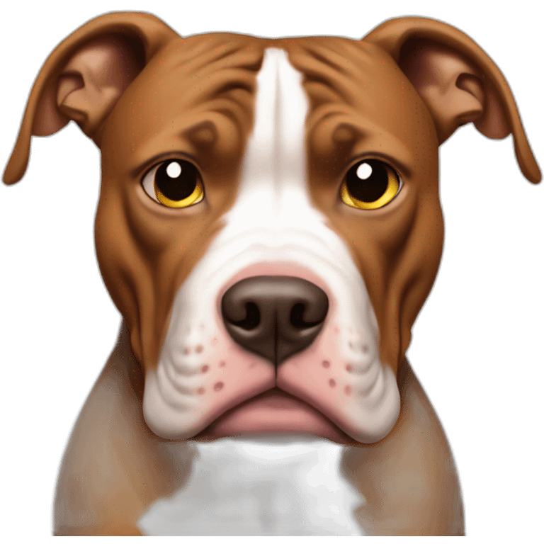 Scary Pitbull holding blank board emoji