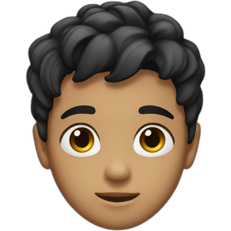 young boy with black faded hair emoji