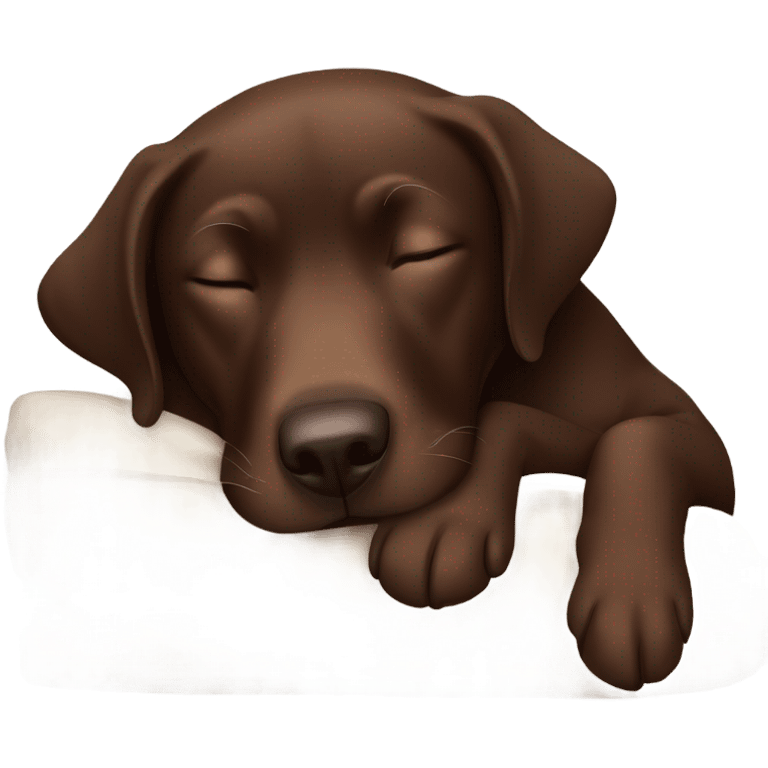 Sleeping chocolate lab emoji