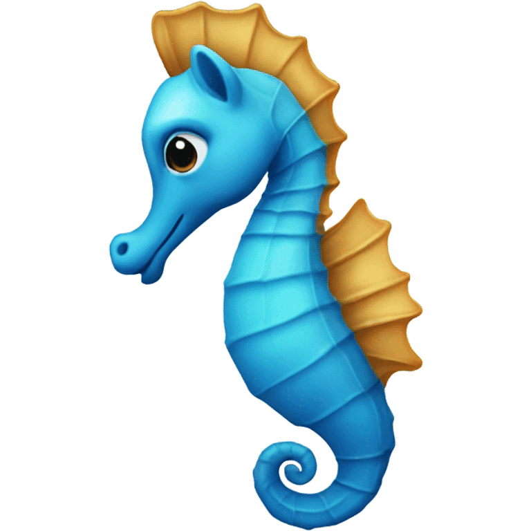 Seahorse blue  emoji