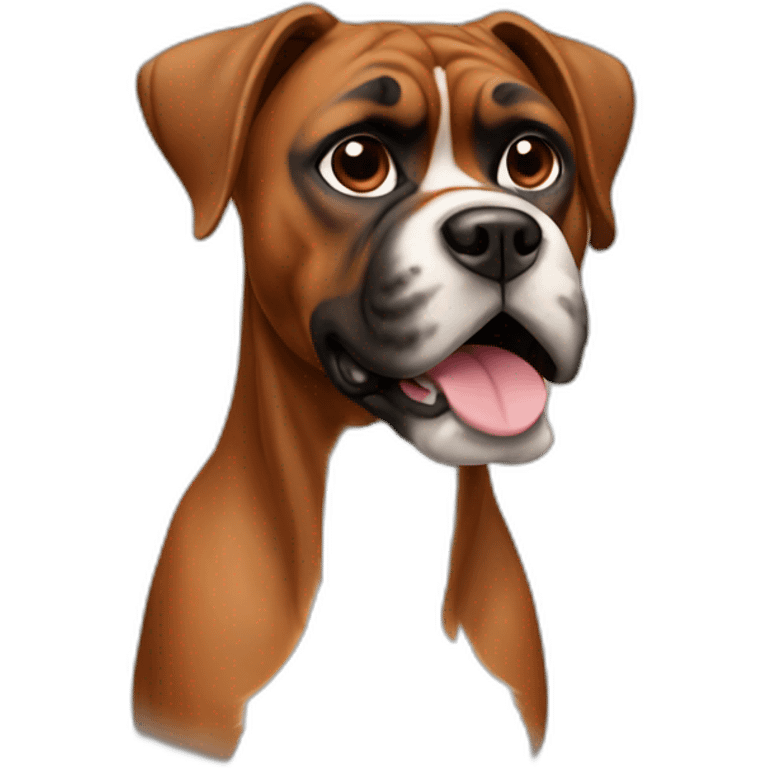 Boxer dog brown emoji