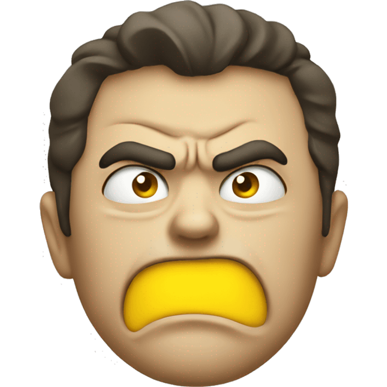 angry yellow face emoji