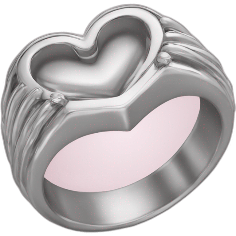 Bague dans un coeur emoji