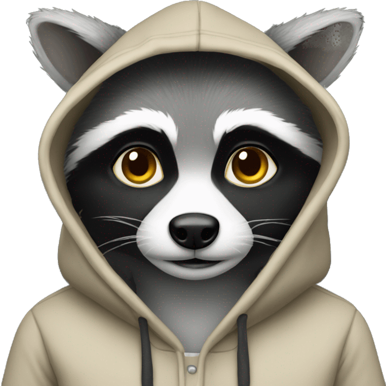 Raccon with hoodie number 2 emoji