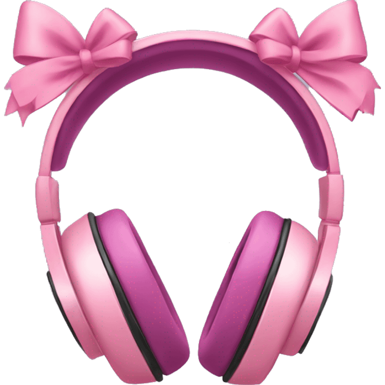 Coquette headphones with bows emoji