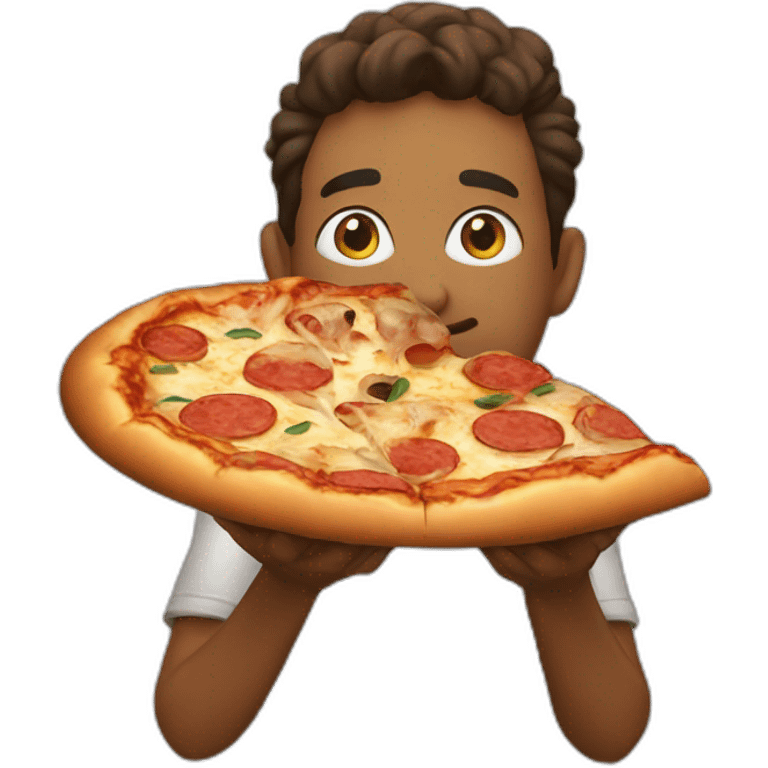 Me eating pizza emoji