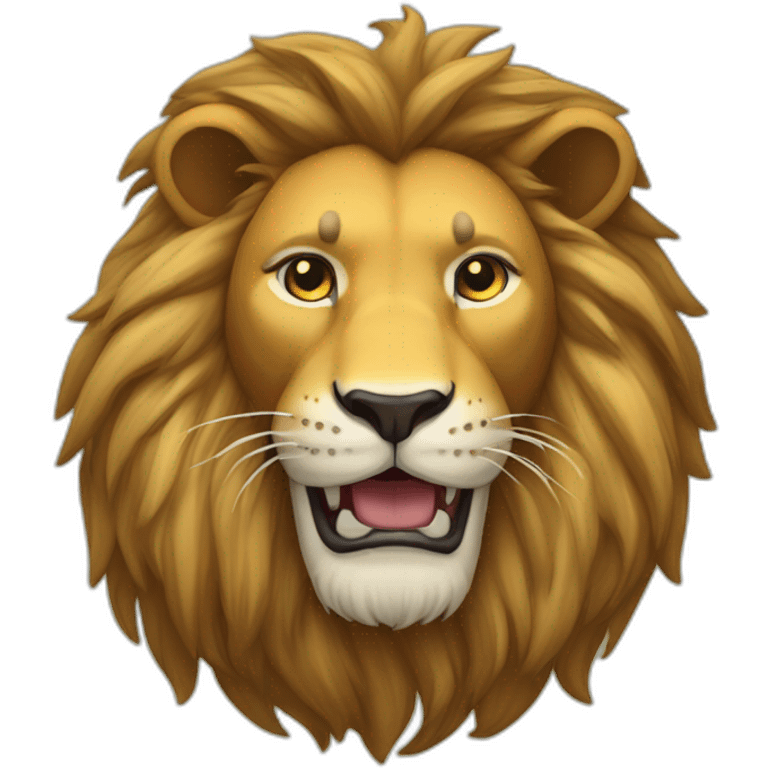 lion in supine position emoji