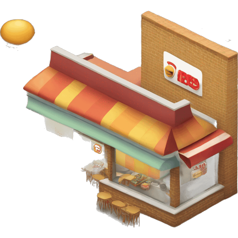 Fast food restaurants outside  emoji