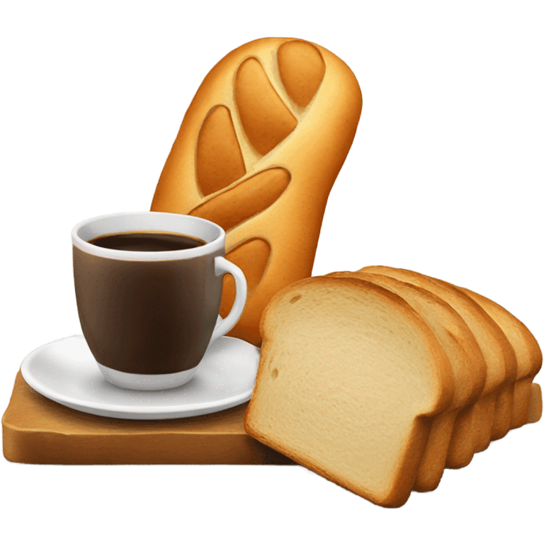 coffee with bread emoji