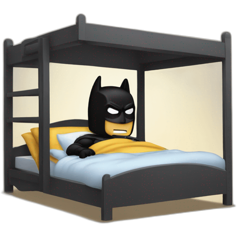 batman lying in bunk bed emoji