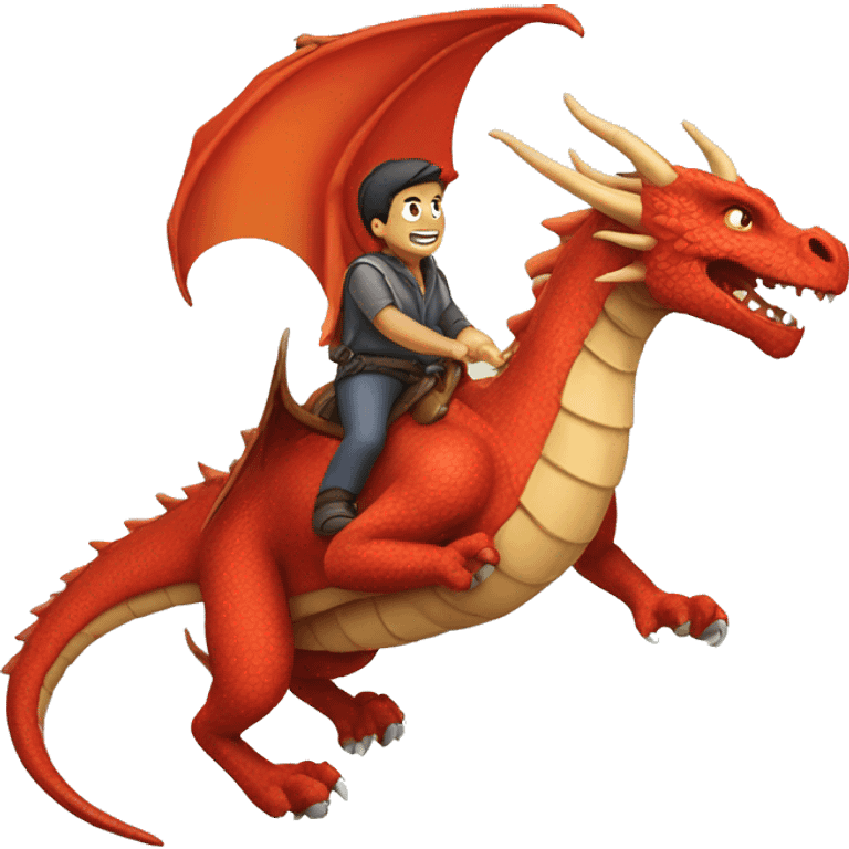 Dragon riding a person emoji