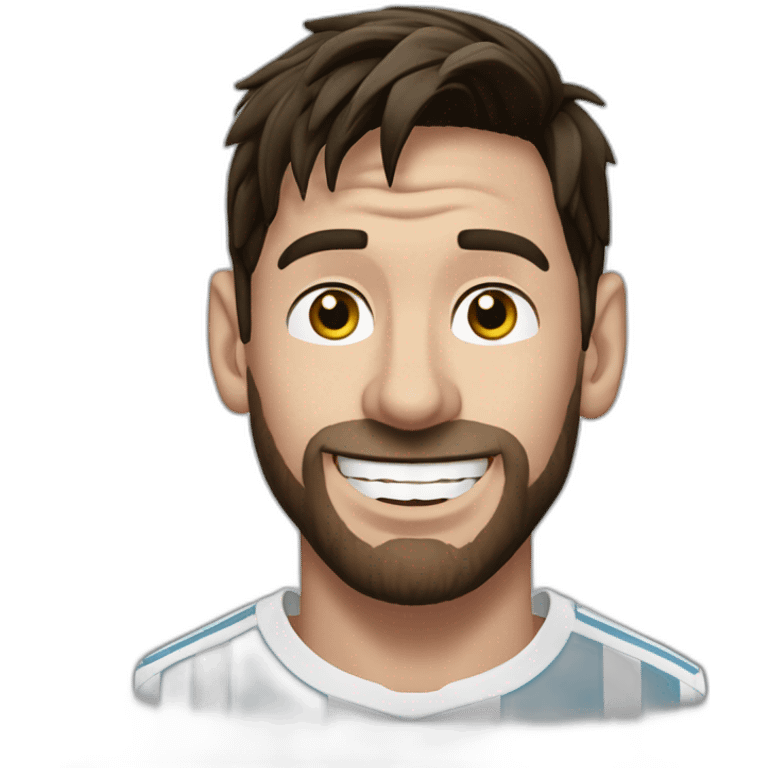 Leonel Messi festejando emoji