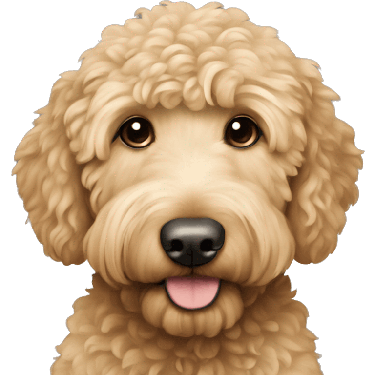 Beige goldendoodle emoji