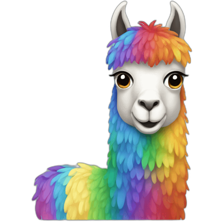 Rainbow llama emoji