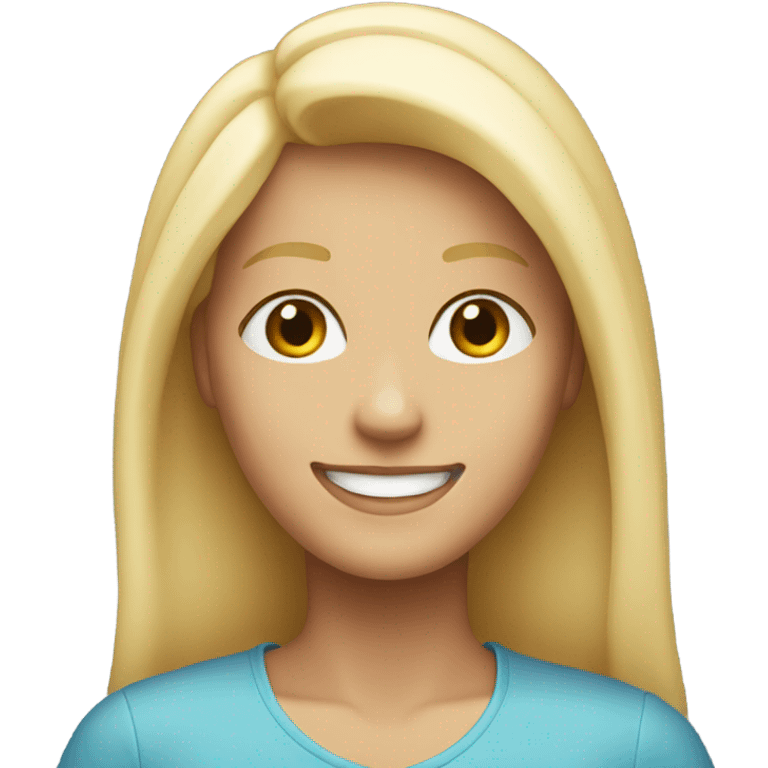 smiling blonde portrait close-up emoji