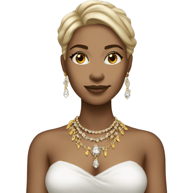 Light skin female with jewelry emoji