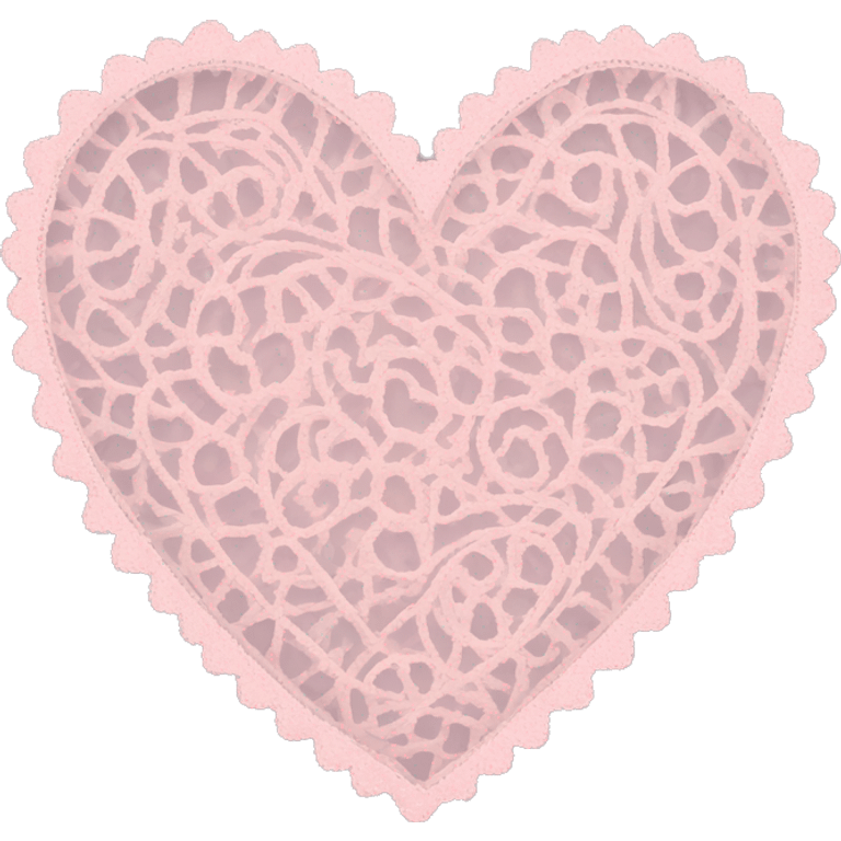 Light pink lacy heart emoji