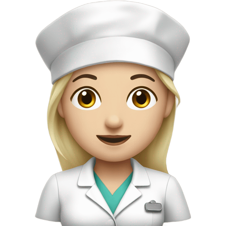 White nurse at Christmas ￼ emoji