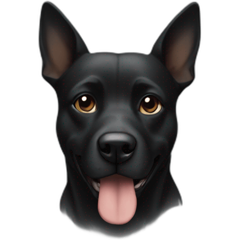 Chien noir  emoji