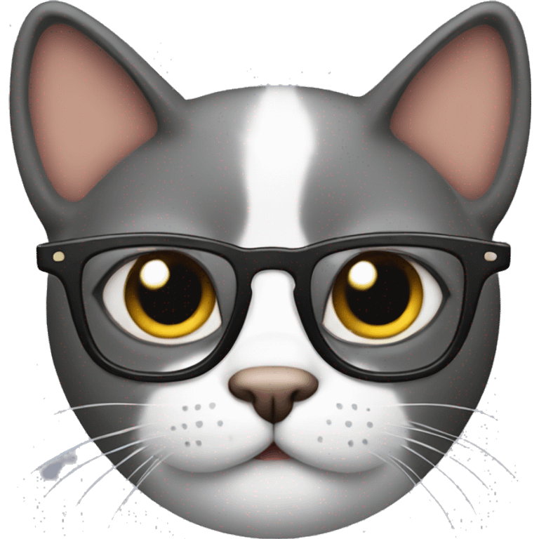 Cat wearing glasses emoji