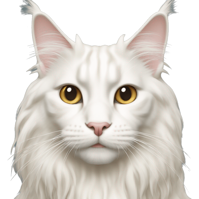 White cream Maine coon  emoji