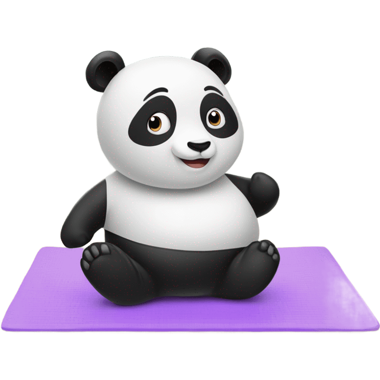 panda doing pilates  emoji