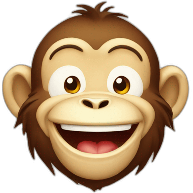 happy monkey with sunlight emoji