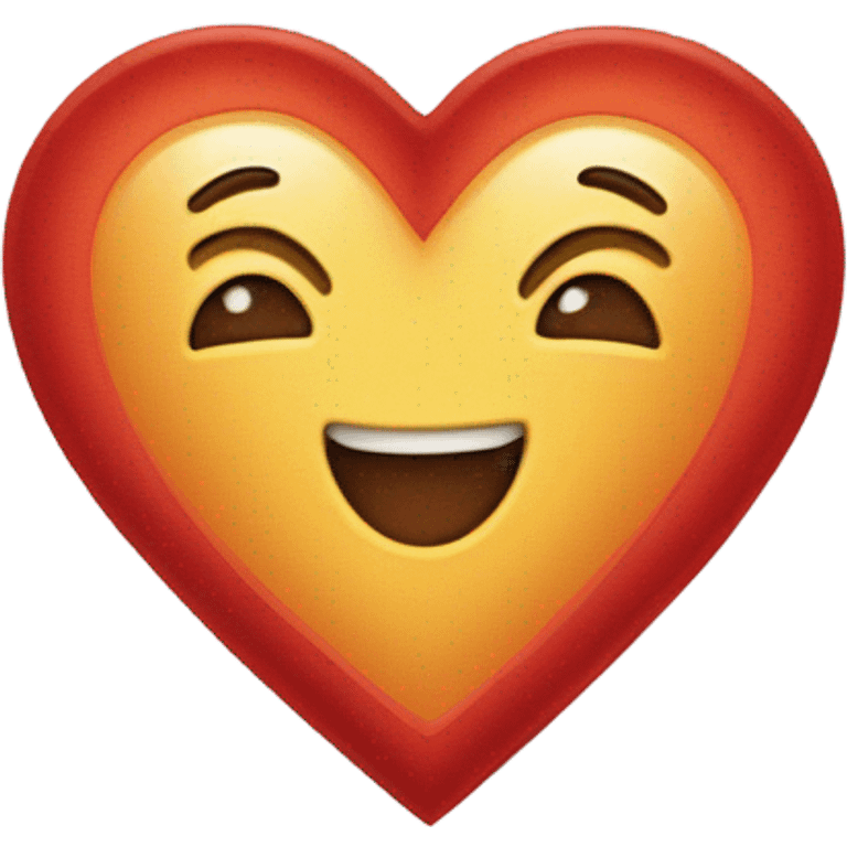 A hart with the letters: I luv you emoji