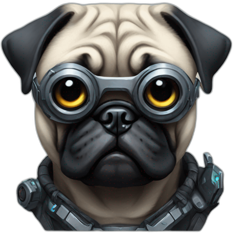 cyberpunk pug emoji