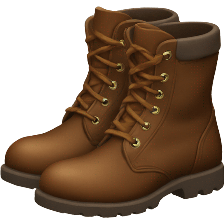 a pair of brown boots  emoji