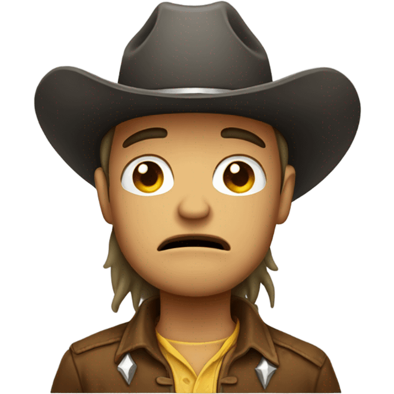 Crying cowboy  emoji