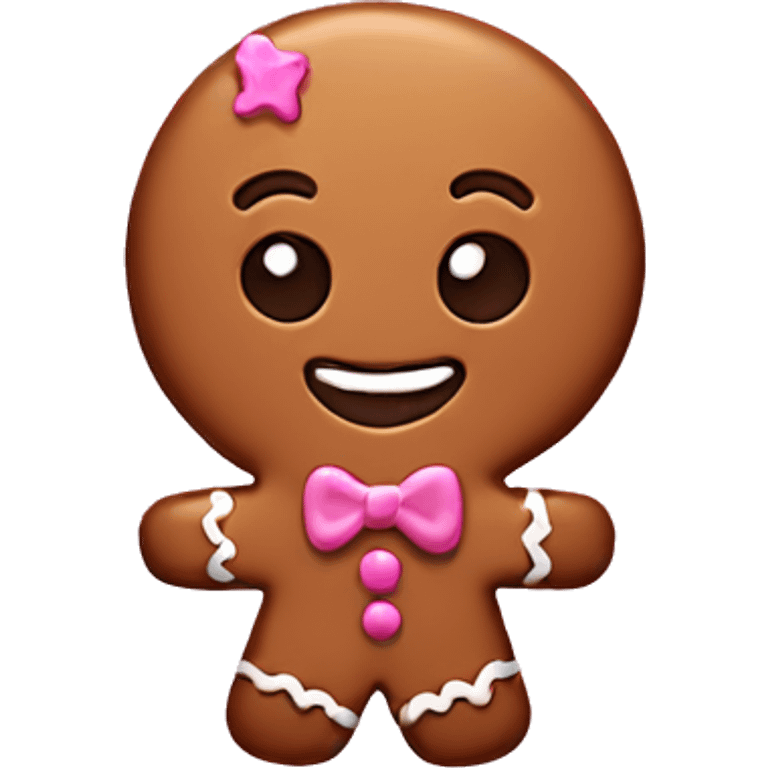 Pink gingerbread  emoji