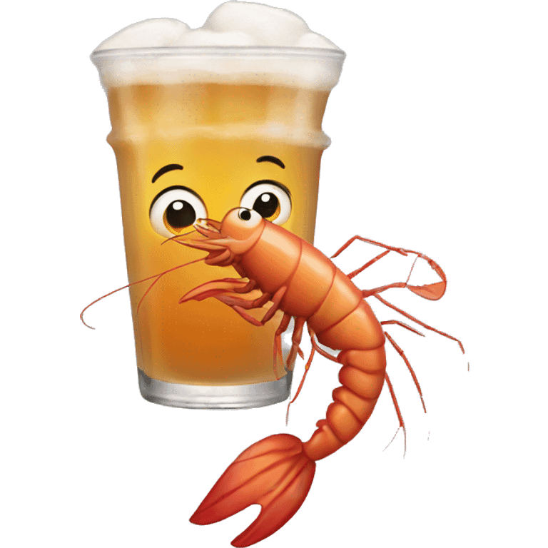 shrimp drinking sweet tea emoji