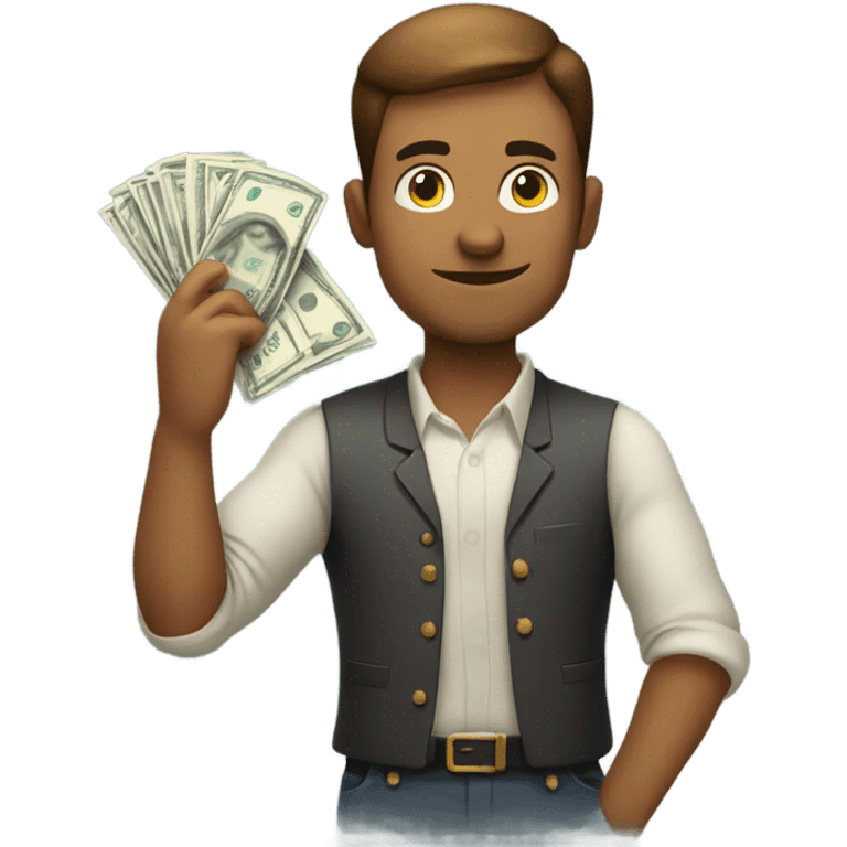 man taking money emoji