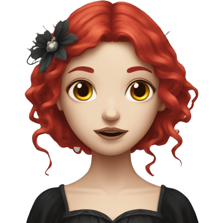 Gothic fairy with red hair  emoji