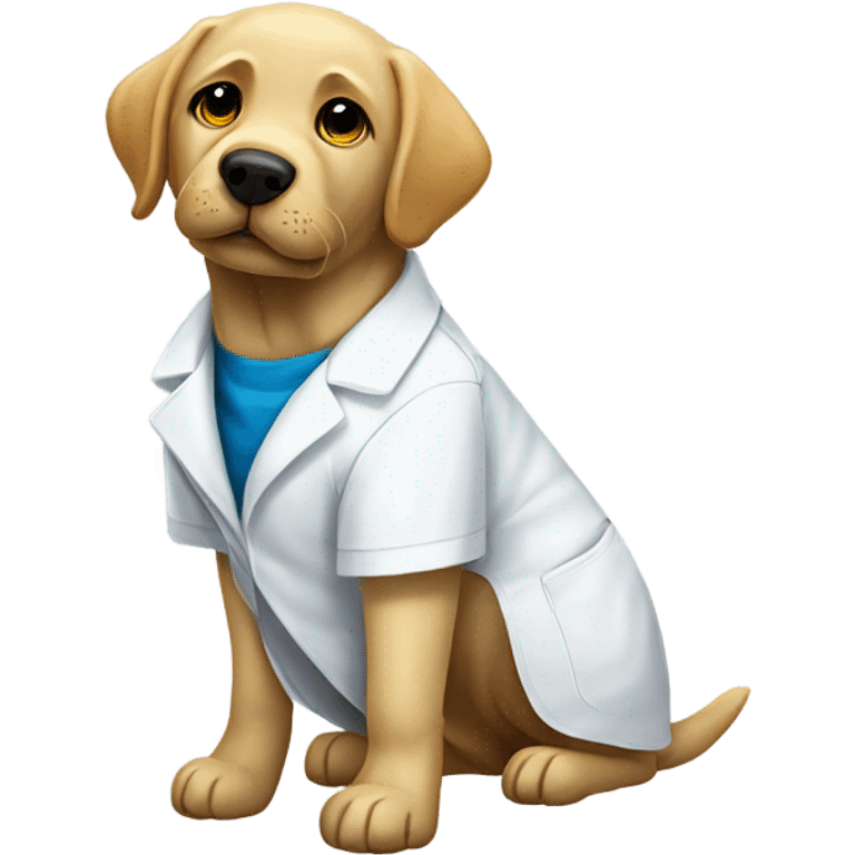 Labrador in a labcoat  emoji