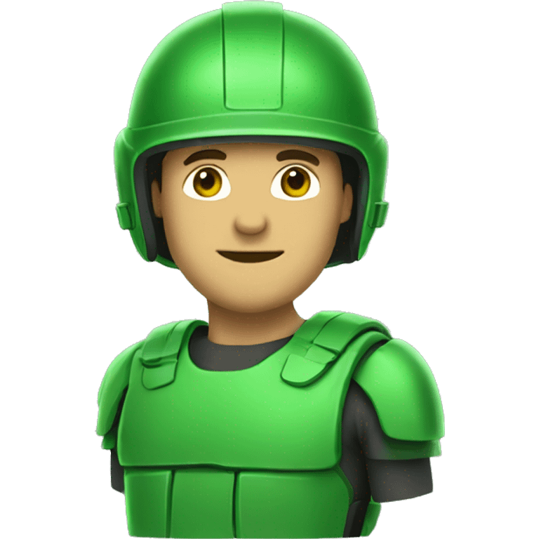 green helmet man emoji