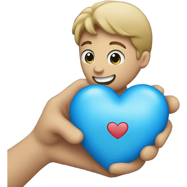 I love my boyfriend blue heart emoji