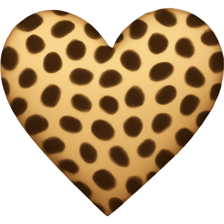 cheetah print heart  emoji