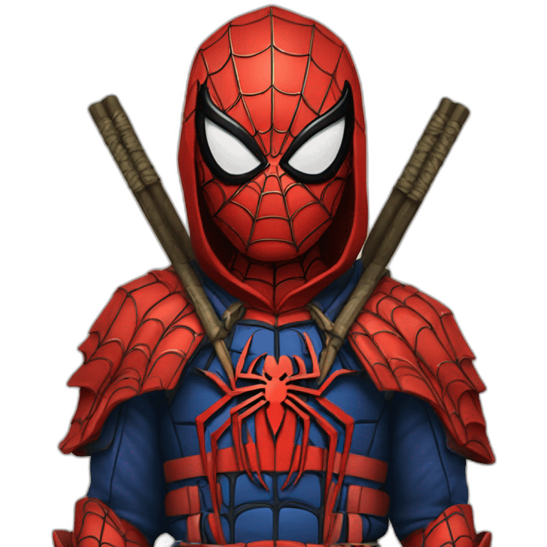 Spiderman in samurai suit emoji