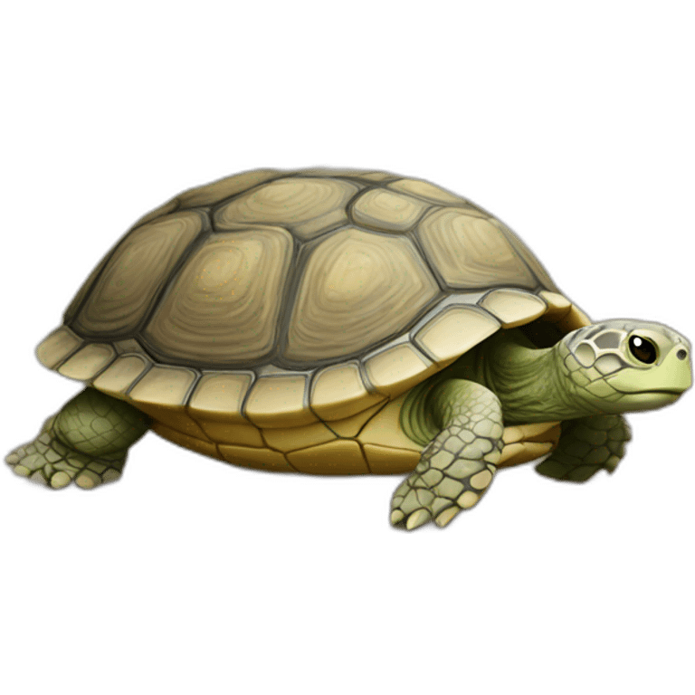 Chat sur une tortue emoji